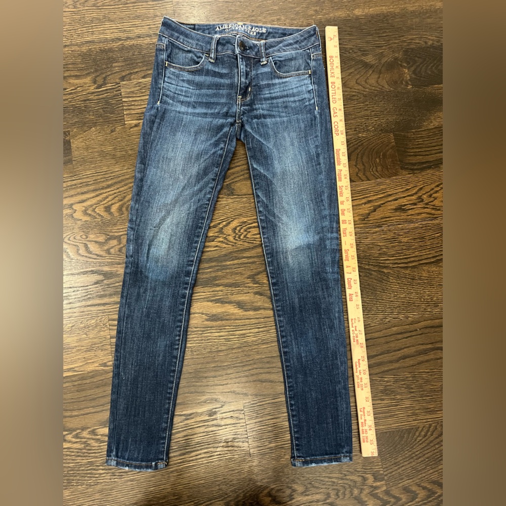 American Eagle super super stretch jegging’s 2 regular skinny blue jeans woman’s